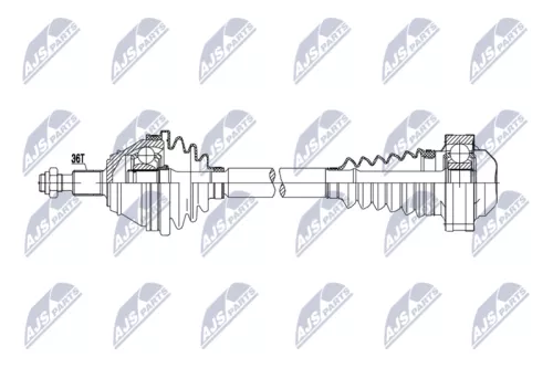 NTY NPW-VW-216 Drive Shaft
