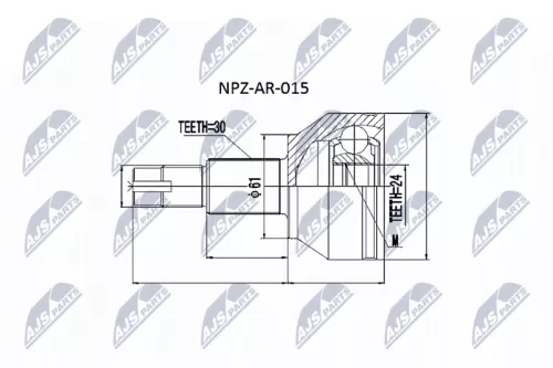 Front Left Front Right NTY Cv Joint & Boot Kit