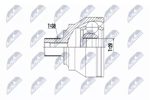 NTY NTY NPZ-AU-049 Front Left Front Right NTY Cv Joint & Boot Kit 