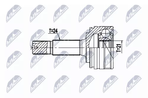 NTY NTY NPZ-CT-026 Front Outer NTY Cv Joint & Boot Kit 