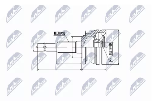 Outer NTY Cv Joint & Boot Kit