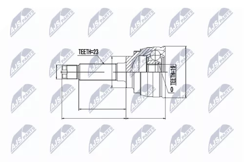 Outer NTY Cv Joint & Boot Kit
