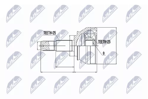 Front Outer NTY Cv Joint & Boot Kit