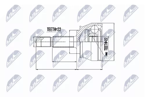 Outer NTY Cv Joint & Boot Kit