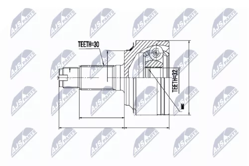 Front Left Front Right NTY Cv Joint & Boot Kit