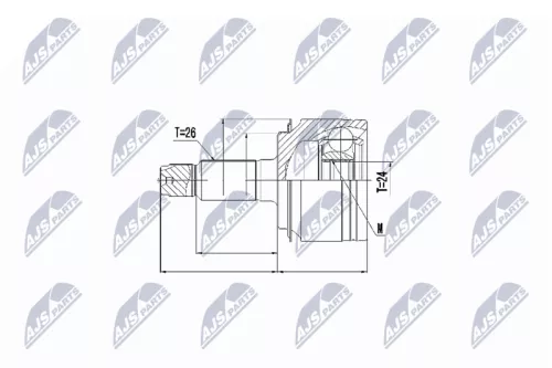 Outer NTY Cv Joint & Boot Kit