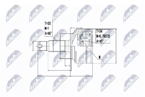 Front Left Front Right NTY Cv Joint & Boot Kit