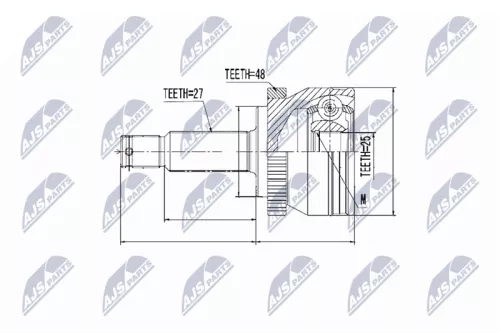 NTY NTY (NPZ-HY-508) Joint Kit, drive shaft 