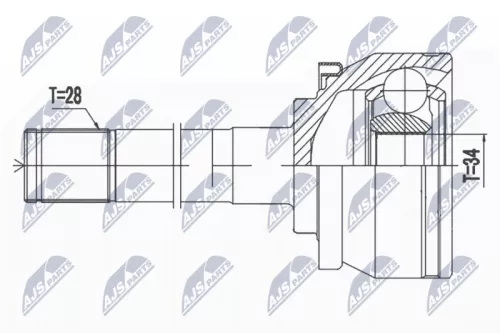 Front Outer NTY Cv Joint & Boot Kit