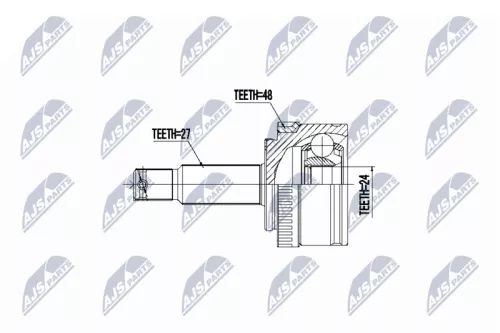 NTY NTY NPZ-HY-552 Outer Front Right Inner NTY Cv Joint & Boot Kit 