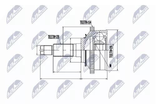 Outer NTY Cv Joint & Boot Kit