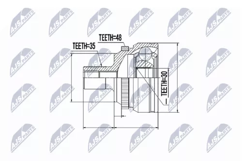 Outer Front NTY Cv Joint & Boot Kit