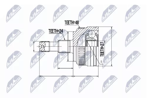 Outer NTY Cv Joint & Boot Kit