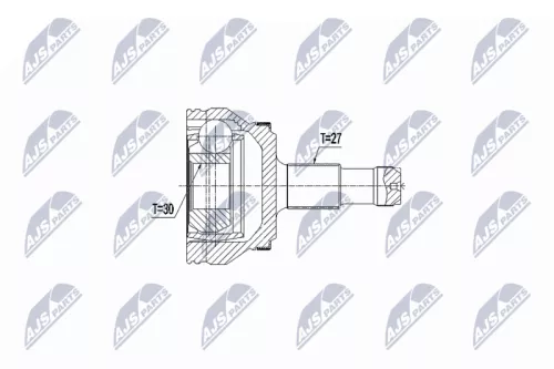 NTY NTY NPZ-ME-019 Outer Rear NTY Cv Joint & Boot Kit 