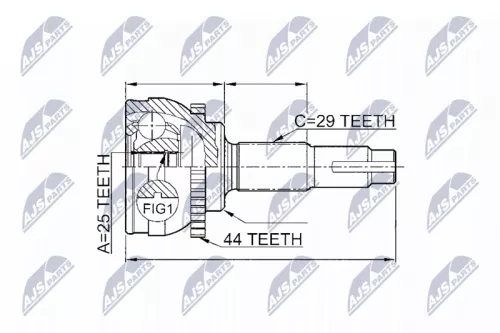 Outer NTY Cv Joint & Boot Kit