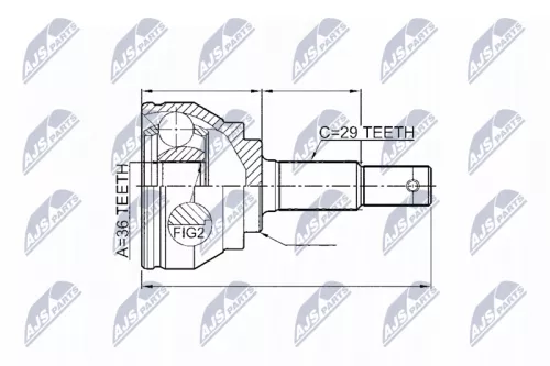 NTY NTY (NPZ-NS-090) Joint Kit, drive shaft 