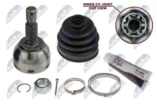 NTY NTY NPZ-PE-028 Front Right Front Left NTY Cv Joint & Boot Kit 