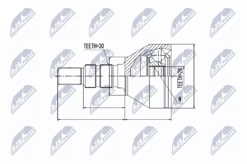 Outer NTY Cv Joint & Boot Kit