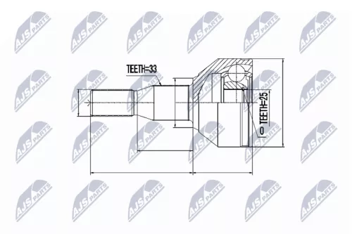 NTY NTY NPZ-PL-031 Front Right Front Left NTY Cv Joint & Boot Kit 