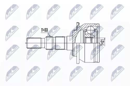 NTY NTY NPZ-PL-035 Outer Front Left Front Right NTY Cv Joint & Boot Kit 