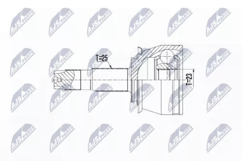 NTY NTY NPZ-PL-042 Front Right Front Left NTY Cv Joint & Boot Kit 