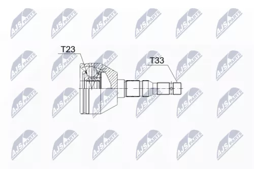 NTY NTY NPZ-PL-043 Front Right Front Left NTY Cv Joint & Boot Kit 