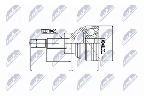 Outer NTY Cv Joint & Boot Kit