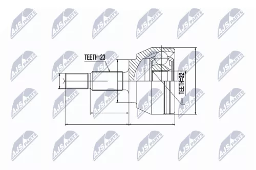 Front Left Front Right NTY Cv Joint & Boot Kit