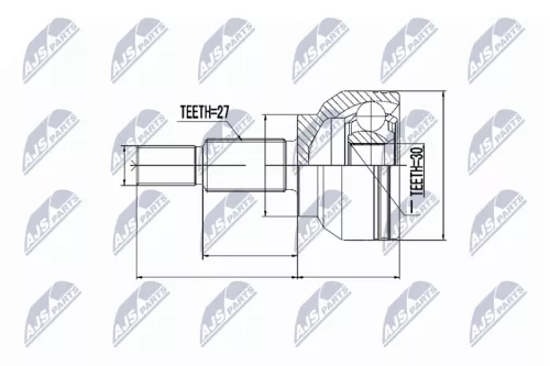 NTY NTY NPZ-RE-036 Front Left Front Right NTY Cv Joint & Boot Kit 