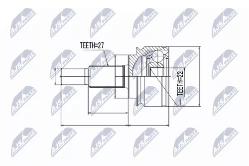NTY NTY NPZ-RE-038 Front Left Front Right NTY Cv Joint & Boot Kit 
