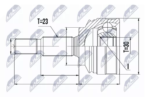 Front NTY Cv Joint & Boot Kit