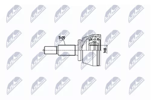 NTY NTY NPZ-RE-057 Front Left Front Right NTY Cv Joint & Boot Kit 