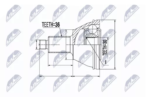 Outer NTY Cv Joint & Boot Kit