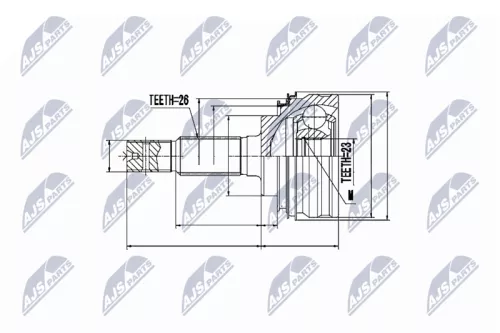 Outer NTY Cv Joint & Boot Kit