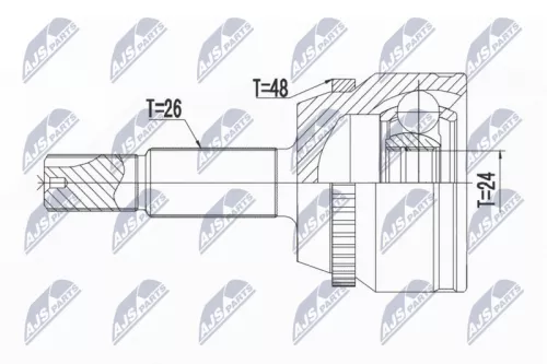 Outer Front Left Front Right NTY Cv Joint & Boot Kit