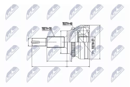 NTY NTY NPZ-TY-089 Front Left Front Right NTY Cv Joint & Boot Kit 