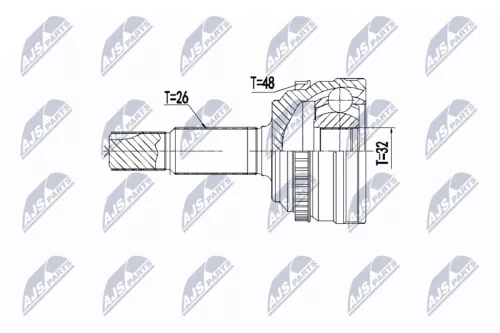NTY NTY NPZ-TY-096 Front Outer NTY Cv Joint & Boot Kit 