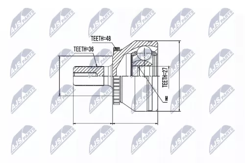 Outer NTY Cv Joint & Boot Kit