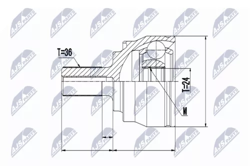 Front Left Front Right NTY Cv Joint & Boot Kit