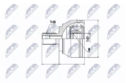 NTY NTY NPZ-VW-037 Front Left Front Right NTY Cv Joint & Boot Kit 
