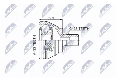 NTY NTY (NPZ-VW-039) Front Left Front Right NTY Cv Joint & Boot Kit 