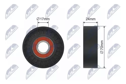Tensioner Pulley, V-ribbed belt