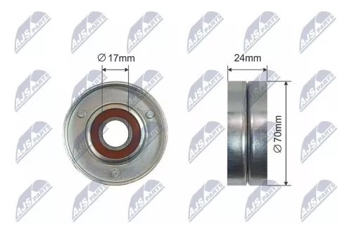 Tensioner Pulley, V-ribbed belt