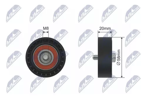 NTY NTY RNK-AU-037 Deflection Pulley/Guide Pulley, V-belt 