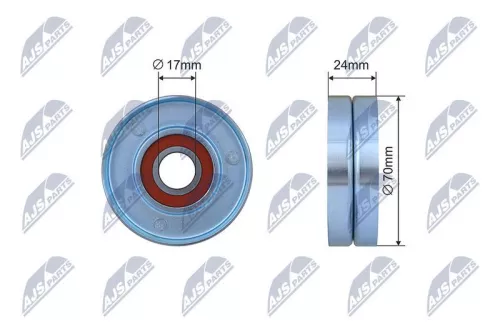 Deflection/Guide Pulley, V-ribbed belt