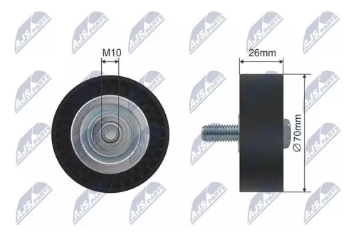 Deflection/Guide Pulley, V-ribbed belt