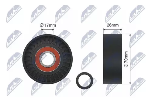 Tensioner Pulley, V-ribbed belt