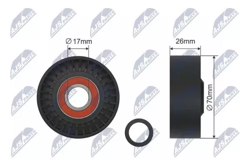 Tensioner Pulley, V-ribbed belt