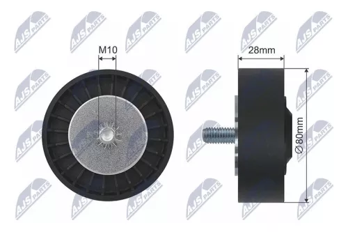NTY NTY RNK-BM-025 Deflection Pulley/Guide Pulley, V-belt 