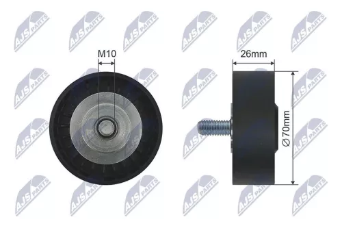 NTY NTY RNK-BM-036 Deflection Pulley/Guide Pulley, V-belt 